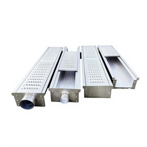 Caniveau de drainage linéaire en acier inoxydable rectangulaire, facile à nettoyer, anti-rongeurs, pour cuisine, cantine, marché - Product Image 4