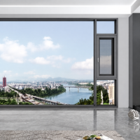 Fenêtre à rupture de pont thermique Y80, ouverture intérieure, en aluminium, à économie d'énergie, insonorisée et étanche pour maison