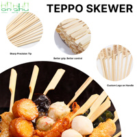 Hoogwaardige, voedselveilige, wegwerp bamboe spiesjes voor barbecue, teppo-stokjes voor vlees