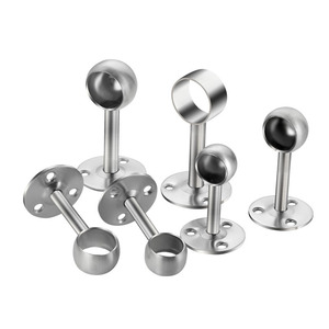 Stainless Steel Thickened Towel Holder Flange <b>Seat</b> Furniture Hardware High Head Modern Silver Ceiling Mount Garment Holder - Product Image 1