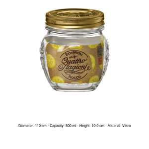 Bormioli Rocco Jar Quattro Stagioni sans couvercle en verre 50 cl 11 x 11 h cm Fournitures de bar pour restaurants et hôtels Vente en gros - Product Image 3