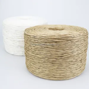 2Mm Dikte Wit Of Kraft Papier String/Twsited Touw Voor Decoratie