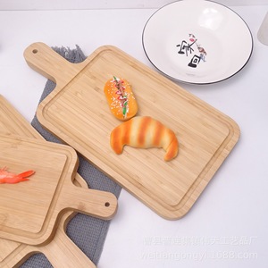 Ensemble de plateaux de service en bambou, couleur naturelle, style simple, pour le pain, la pizza, les desserts - Product Image 3