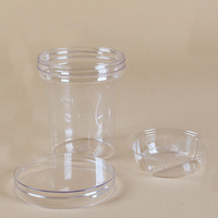 Gobelet à crème glacée en plastique PET de qualité alimentaire vide avec couvercle 8 oz 16 oz Emballage jetable pour yaourt, pudding, gelée, milkshake, mousse