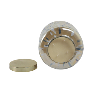 Candela Profumata Decorativa Macchiettata con Coperchio, Stile Pilastro, per Uso Interno ed Esterno - Product Image 6