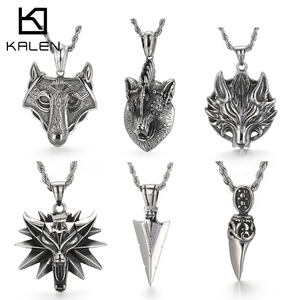 Kalen Noridc-collar con colgante de diente de Lobo, joyería de acero inoxidable, amuleto de runas, martillo, Thor, punta de lanza, nórdico, Vikingo, nórdico, Mjolnir - Product Image 3