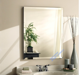 Miroir mural de salle de bains en diamant biseautés, miroir en verre sans cadre, taille 40x60x80cm avec les bords polis, vente en gros - Product Image 1