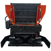 Épandeur d'engrais autopropulsé HS 25HP à double disque pour une distribution uniforme, avec trémie de 1,2 m et portée hydraulique de 4 à 8 m