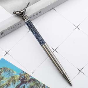 Stylo bille fantaisie en métal avec logo, motif oiseau mignon, idéal comme cadeau promotionnel - Product Image 5