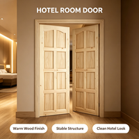 Porte de chambre en pin massif OEM, porte en bois brut non finie pour le marché mondial de la décoration intérieure