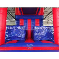 Jeux commerciaux en plein air populaires Plate-forme de saut de cascade géante en PVC durable Jeux de sport gonflables à double saut en chute libre