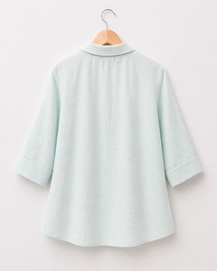 Camisa Casual con Lazo Delantero para Mujer, Blusa Elegante de Manga Larga para Oficina, Blusa Moderna, Suave, Cómoda y Elegante para Damas - Product Image 2