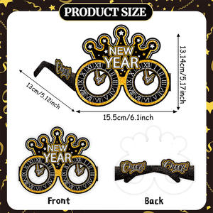 Kacamata Tahun Baru 2026, Kacamata Pesta Tahun Baru yang Unik, Perlengkapan Pesta Kertas untuk Perayaan - Product Image 4