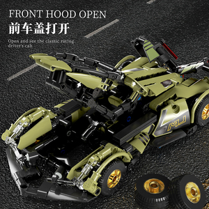 MJ8902 1:20 Modelo de coche de carreras Rompecabezas Bloques de construcción de plástico ABS Ciudad de alta tecnología Ladrillos ensamblados para juguetes para niños - Product Image 5