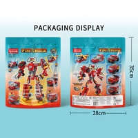 Mainan Edukasi Blok Bangunan Lele Brother Color Bag 6 in 1 Robot Pemadam Kebakaran untuk Anak-Anak