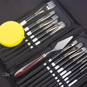 Ensemble <span class=keywords><strong>de</strong></span> pinceaux d'artiste <span class=keywords><strong>Paul</strong></span> Cézanne, 15 tailles différentes, formes variées, manche en bois, virole en cuivre, pour acrylique/nylon, huile/acrylique, <span class=keywords><strong>toile</strong></span> - Product Image 2