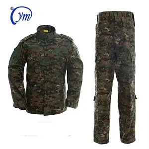 Uniformes tácticos para hombre, color negro, Camuflaje digital verde, uniforme táctico