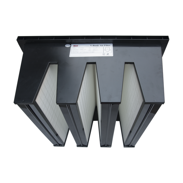 4 V Bank W Shape H13 HEPA Mini Pleated air Filter for Cleanroom Laminar Flow Cabinet Laboratory