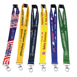 Lanière de porte-clés en polyester personnalisée OEM de Chine sublimation imprimée avec logo accessoires de crochet d'impression numérique offset inclus - Product Image 5