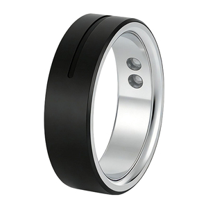 Anillo Inteligente Cerámico AC11 con Vibración, Monitor de Ritmo Cardíaco, SpO2, Sueño, Control Táctil SOS y <span class=keywords><strong>App</strong></span>, Dispositivo de Fitness <span class=keywords><strong>para</strong></span> el Dedo - Product Image 1