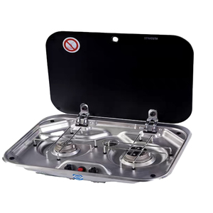 Gran oferta, estufa de Gas RV de acero inoxidable, tapa de vidrio templado, estufa de Gas para autocaravana, estufa de Gas para remolque estilo RV587 - Product Image 2