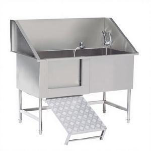 อ่างอาบน้ำสำหรับสัตว์เลี้ยงทำจากสแตนเลสสุดหรูที่ทำความสะอาดและล้างสปาอเนกประสงค์สำหรับสุนัขและแมว - Product Image 3