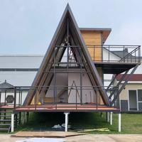Maison préfabriquée de luxe en forme de A triangulaire de 20 pieds, personnalisable, type villa conteneur, à vendre