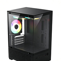 Boîtier PC Gaming ATX Populaire avec 4 Emplacements PCI, Support 1 HDD 1 SSD, Refroidissement Liquide 240, Panneau en Verre Trempé