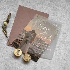 <b>Wedding</b> Save the Date Photo <b>Cards</b> Personalized Full Color Printed Invitations - Product Image 6