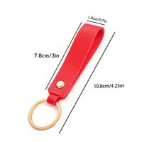 Porte-clés en cuir PU personnalisé avec logo, porte-clés simple en cuir, porte-clés de voiture à accrocher à la ceinture, porte-clés promotionnel