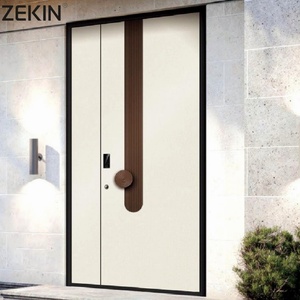 Zekin customized door aluminum swing door Hurricane Impact Proof Aluminium Alloy Front Entry Doors - Product Image 1