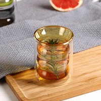 Gobelet en verre borosilicate à double paroi isolé, design moderne, couleur unie, pour café, eau, lait et thé