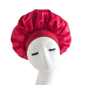 Gorro de pelo de satén elegante, turbante elástico personalizable, gorro de ducha de baño, gorro de noche suave ligero para dormir para mujeres, viaje diario - Product Image 3