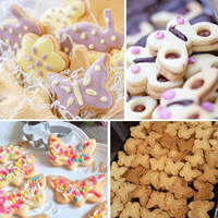 Ensemble de découpoirs à biscuits en acier inoxydable - Moule à biscuits DIY Papillon de Pâques pour la décoration de gâteaux et de sandwichs en fondant, compatible micro-ondes
