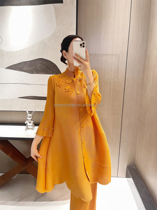 Miyake – ensemble <span class=keywords><strong>classique</strong></span> à plis, haut à manches longues, irrégulier, ample, sarouel, <span class=keywords><strong>pantalon</strong></span> décontracté, Vintage, de styliste, costume deux pièces, printemps <span class=keywords><strong>2022</strong></span> - Product Image 3