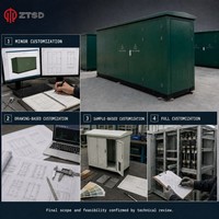 Unité de substation compacte à transformateur en coffret européen, directement de l'usine, avec unité de distribution annulaire, certifiée CE