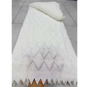 Dentelle Guipure en Voile de Coton Brodé, Textile Écologique, 5 Yards, Tissu Français de Haute Qualité pour Robe de Soirée, <span class=keywords><strong>Marque</strong></span> TopLace, Excellent - Product Image 4