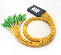 1x2 1x4 1x8 1x16 1x32 1x64 kotak ABS berkualitas tinggi kotak Fiber Optic PLC Splitter