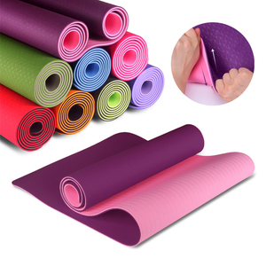 Tapis <span class=keywords><strong>de</strong></span> <span class=keywords><strong>yoga</strong></span> et <span class=keywords><strong>de</strong></span> fitness en TPE écologique, double couleur, épais, personnalisables avec logo, motifs variés, vente en gros, best-sellers - Product Image 1