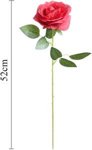 Rosas de Seda de Tallo Único de Alta Calidad de 50 cm, Muestras Disponibles, Rosas Artificiales al por Mayor, Flores Artificiales - Product Image 5