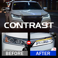 Phares avant LED complets LKS Factory pour Honda Accord berline 9e génération 2013 2014 2015 2016 2017