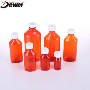 Bottiglia ovale bottiglia di plastica per medicinali in Pet bottiglia per pillole di medicina liquida