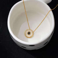 Dropshipping Collier de projection de photos personnalisé Bijoux de mode Pendentif en cercle de zircon Collier d'images