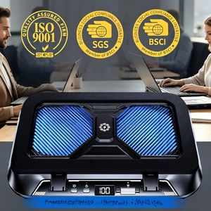 <span class=keywords><strong>Refroidisseur</strong></span> d'ordinateur <span class=keywords><strong>portable</strong></span> Great Roc avec deux ventilateurs 1500 tr/min, éclairage RGB 27W max, commande par bouton, Type-C 9V, <span class=keywords><strong>pour</strong></span> ordinateurs portables de jeu - Product Image 6