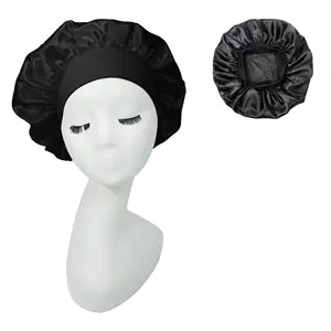 100% 纯桑蚕丝帽子和枕套套装睡帽女士包发头巾丝绸发帽