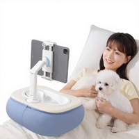 Support de tablette ergonomique Saiji, flexible, pour plateau à collation, rotation réglable à 360°, support pour téléphones et tablettes de 4,7 à 12,9 pouces, lavable