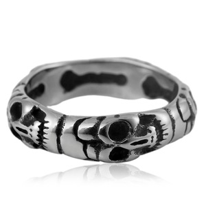 yunnique Men's Skull <b>Ring</b> <b>Titanium</b> Steel Geometric Design Fashion Jewelry Gift FY28069 - Product Image 4