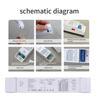 Alimentation LED AC-DC à courant constant, dimmable par triac, à faible bruit et sans scintillement, avec boîtier en plastique haute efficacité pour armoire