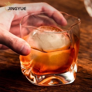 Jingyue10ozカスタムロゴダブル昔ながらのクリスタルガラスロックウイスキーテイスティンググラスウイスキーカクテルスコッチスピリット - Product Image 2