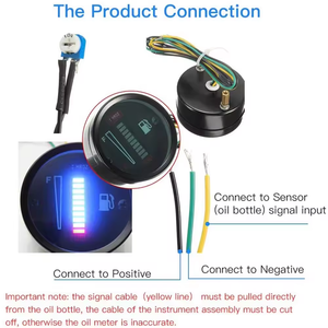 24V 2 Zoll 52mm Universal Auto Motorrad Kraftstoffs tands messer LED-Licht anzeige Kraftstoff tankanzeige Boot LKW RV - Product Image 3